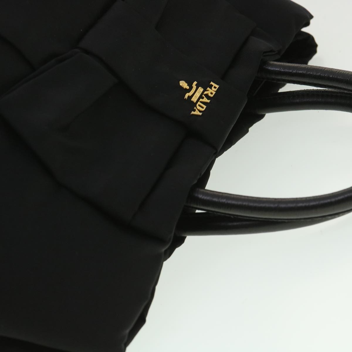 PRADA Hand Bag Nylon Black  33979