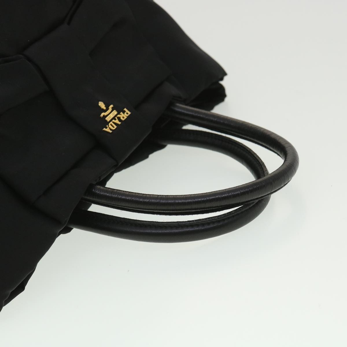 PRADA Hand Bag Nylon Black  33979