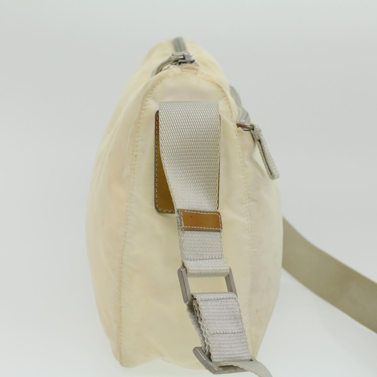 PRADA Shoulder Bag Nylon Cream  34363