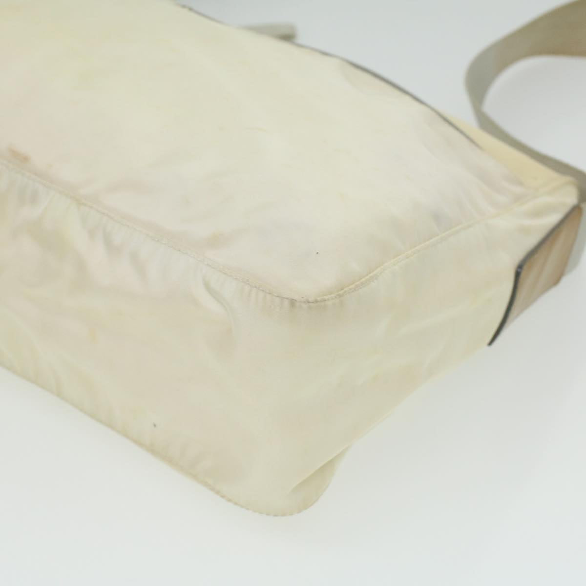 PRADA Shoulder Bag Nylon Cream  34363