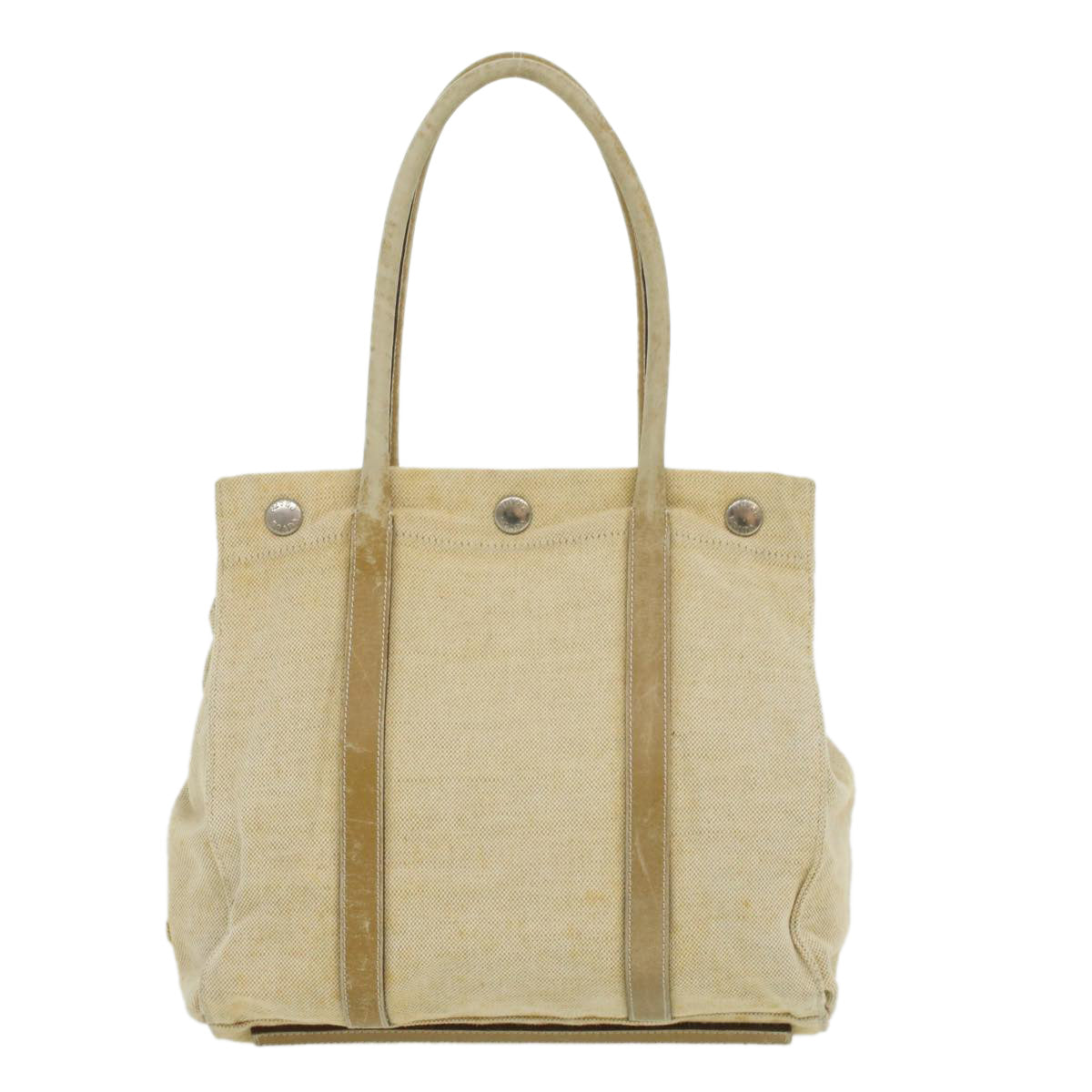 PRADA Shoulder Bag Canvas Beige  34395