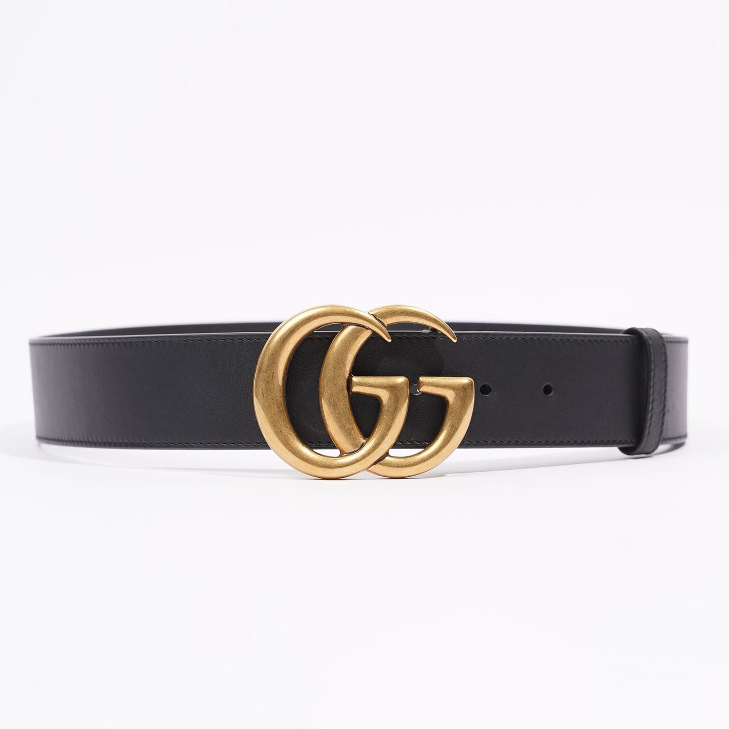 Gucci Womens Marmont Belt Black / Gold 85-34