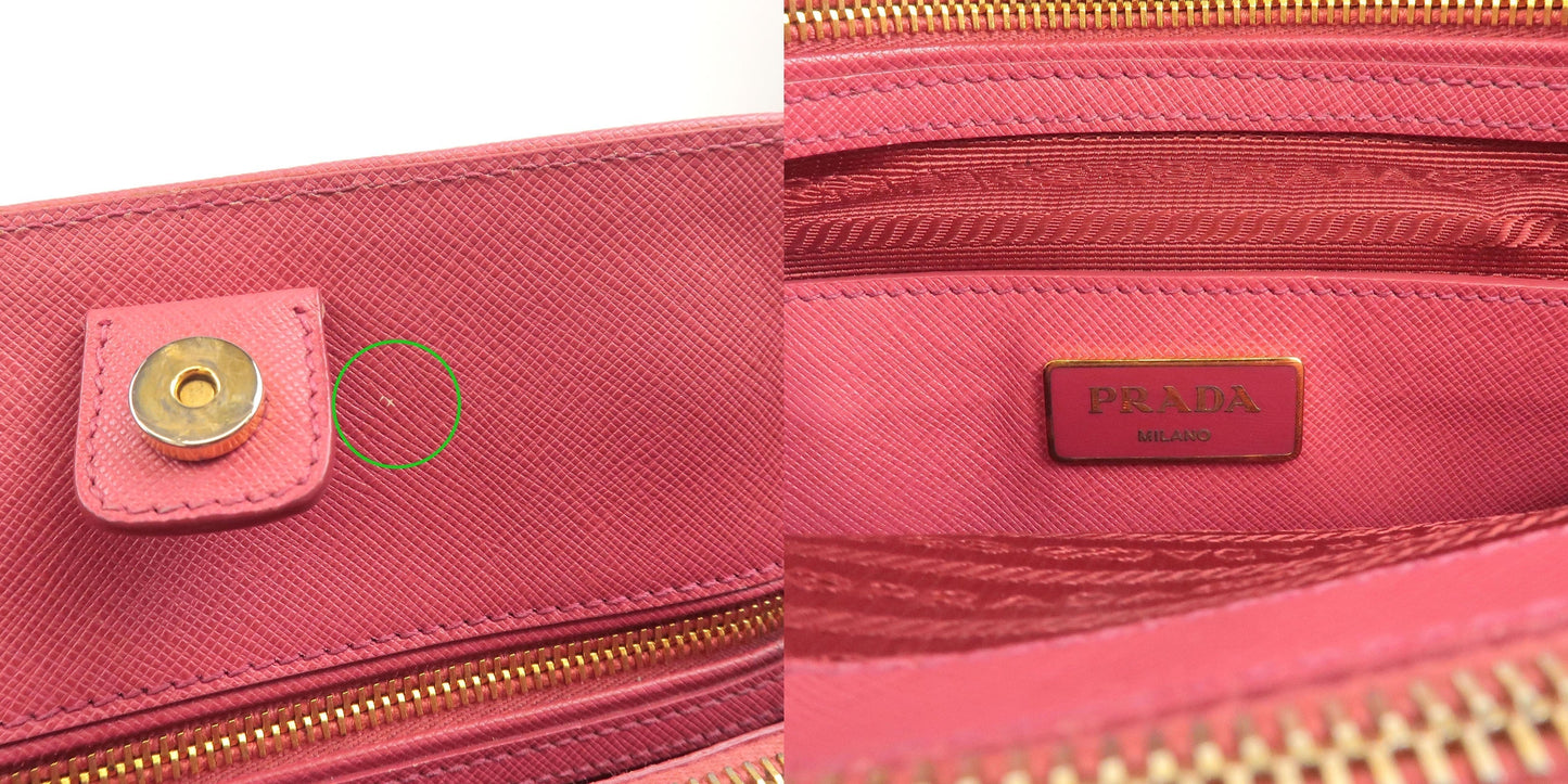 Prada Leather 2Way Hand Bag Shoulder Bag Pink