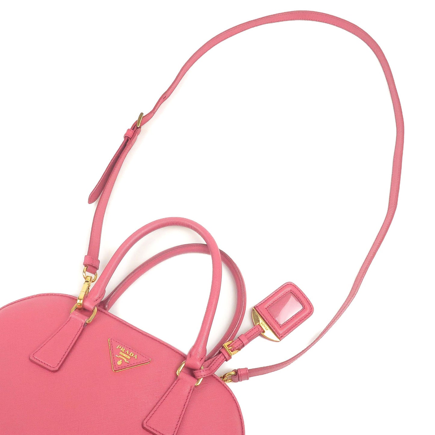 Prada Leather 2Way Hand Bag Shoulder Bag Pink