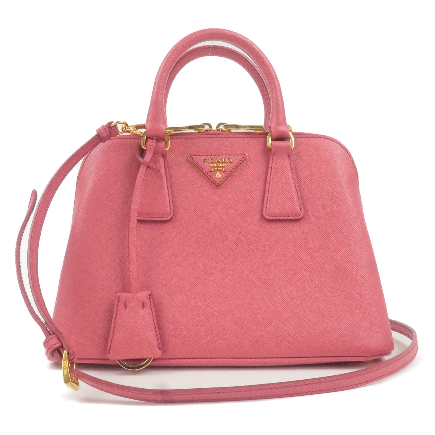 Prada Leather 2Way Hand Bag Shoulder Bag Pink BL0838