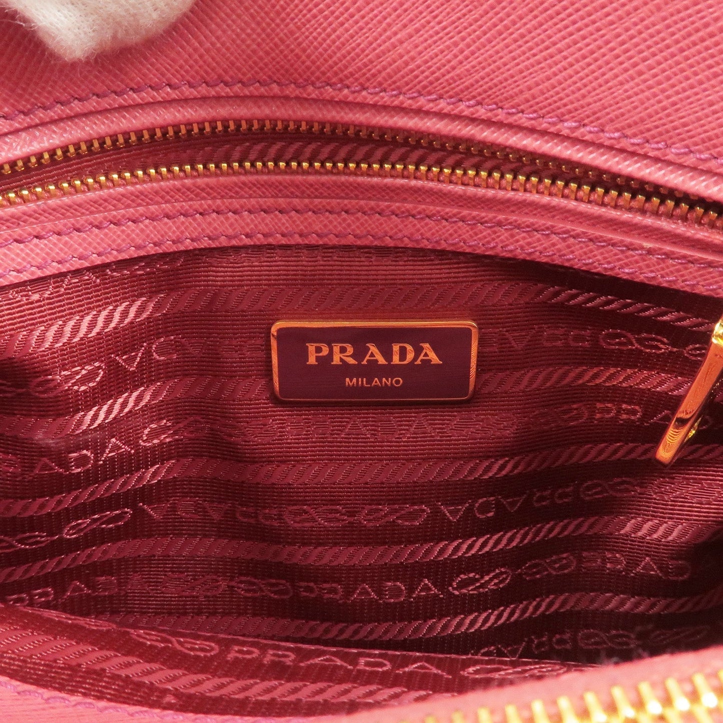 Prada Leather 2Way Hand Bag Shoulder Bag Pink BL0838