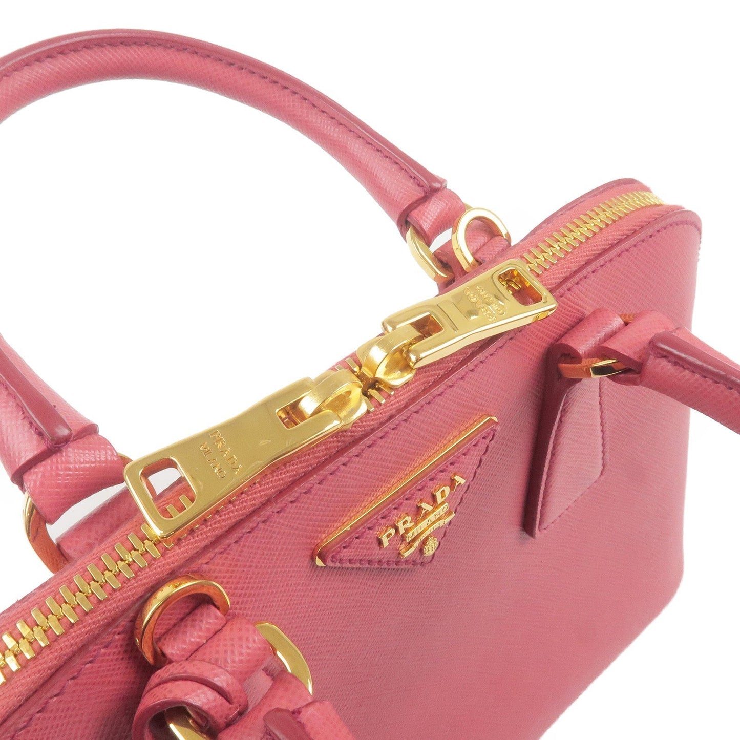 Prada Leather 2Way Hand Bag Shoulder Bag Pink BL0838