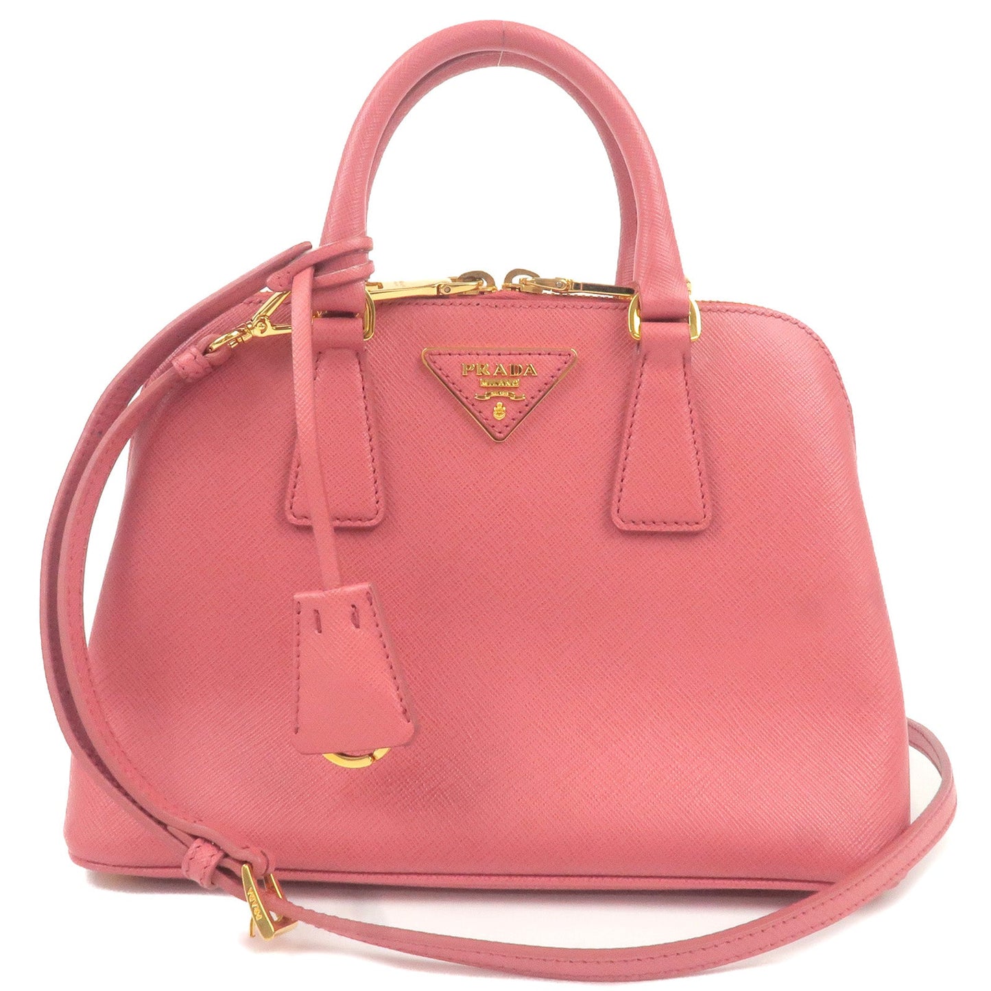 Prada Leather 2Way Hand Bag Shoulder Bag Pink BL0838