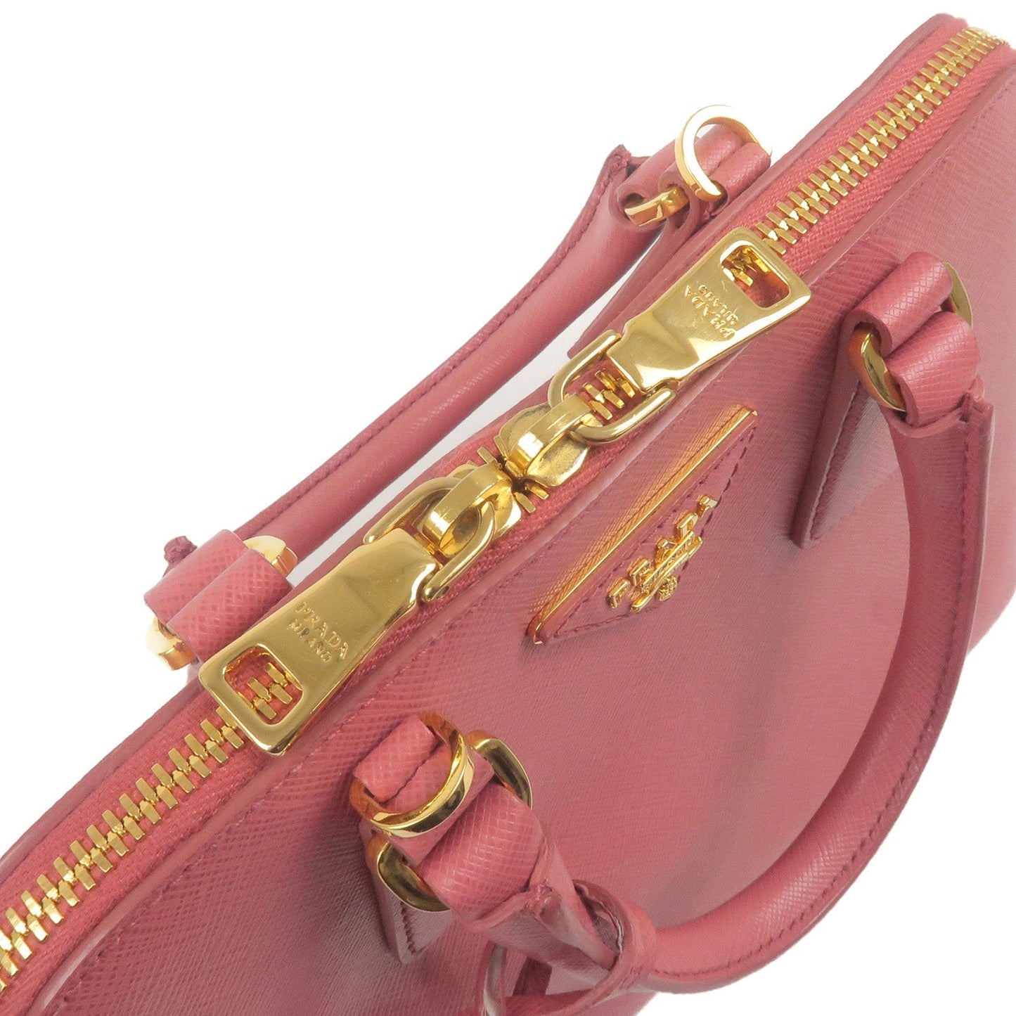 Prada Leather 2Way Hand Bag Shoulder Bag Pink BL0838