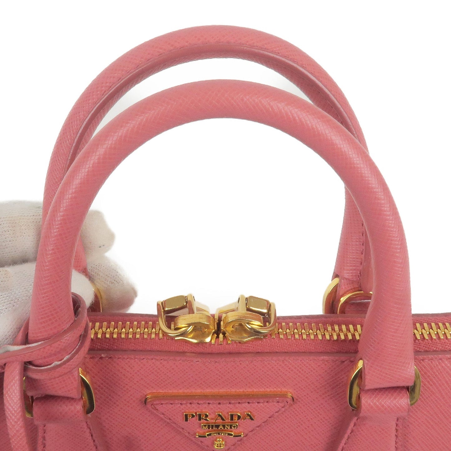 Prada Leather 2Way Hand Bag Shoulder Bag Pink BL0838