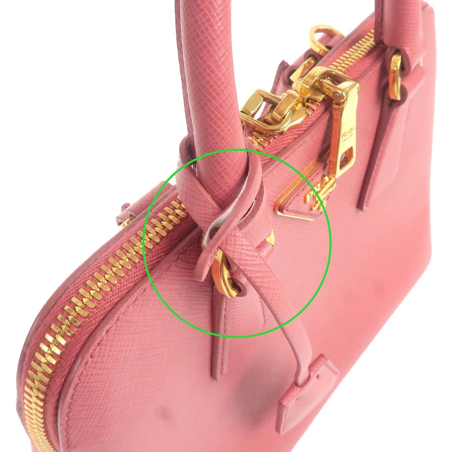 Prada Leather 2Way Hand Bag Shoulder Bag Pink BL0838