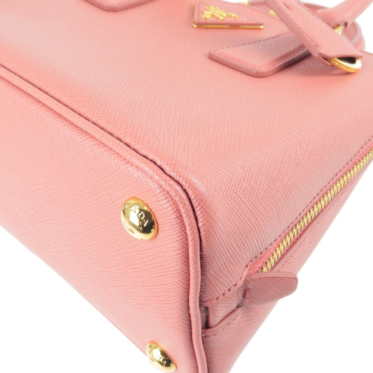 Prada Leather Promenade 2 Way Shoulder Bag Pink BL0838