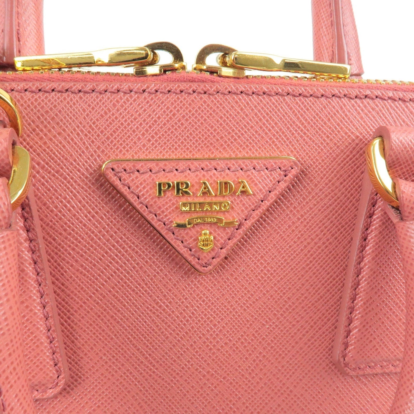 Prada Leather Promenade 2 Way Shoulder Bag Pink BL0838