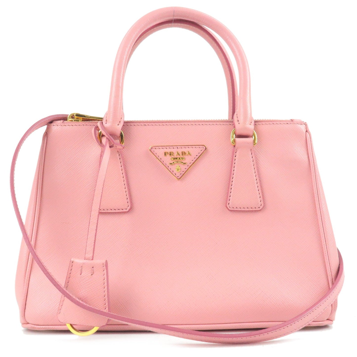 Prada Leather 2Way Hand Bag Shoulder Bag Pink