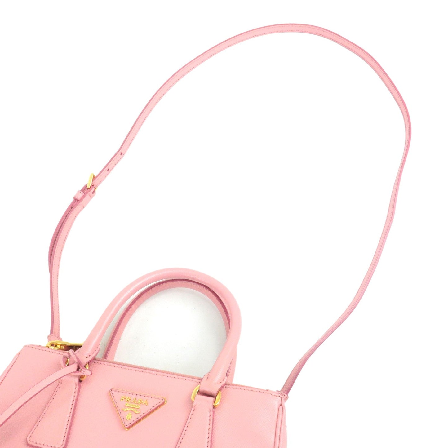 Prada Leather 2Way Hand Bag Shoulder Bag Pink