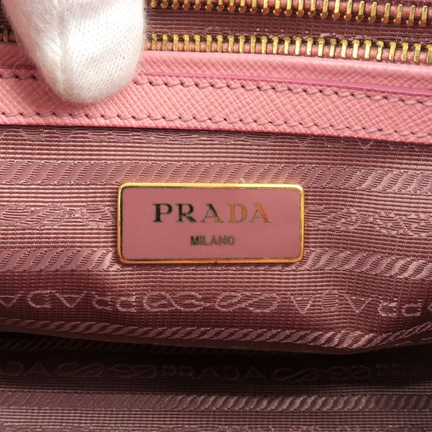 Prada Leather 2Way Hand Bag Shoulder Bag Pink