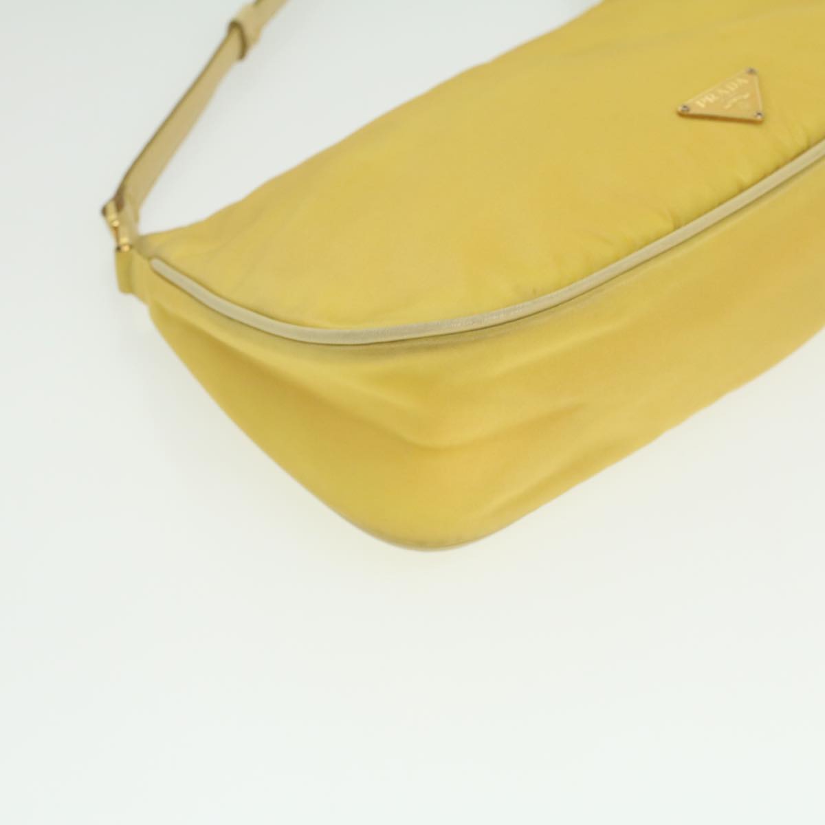 PRADA Accessory Pouch Nylon Yellow  36220