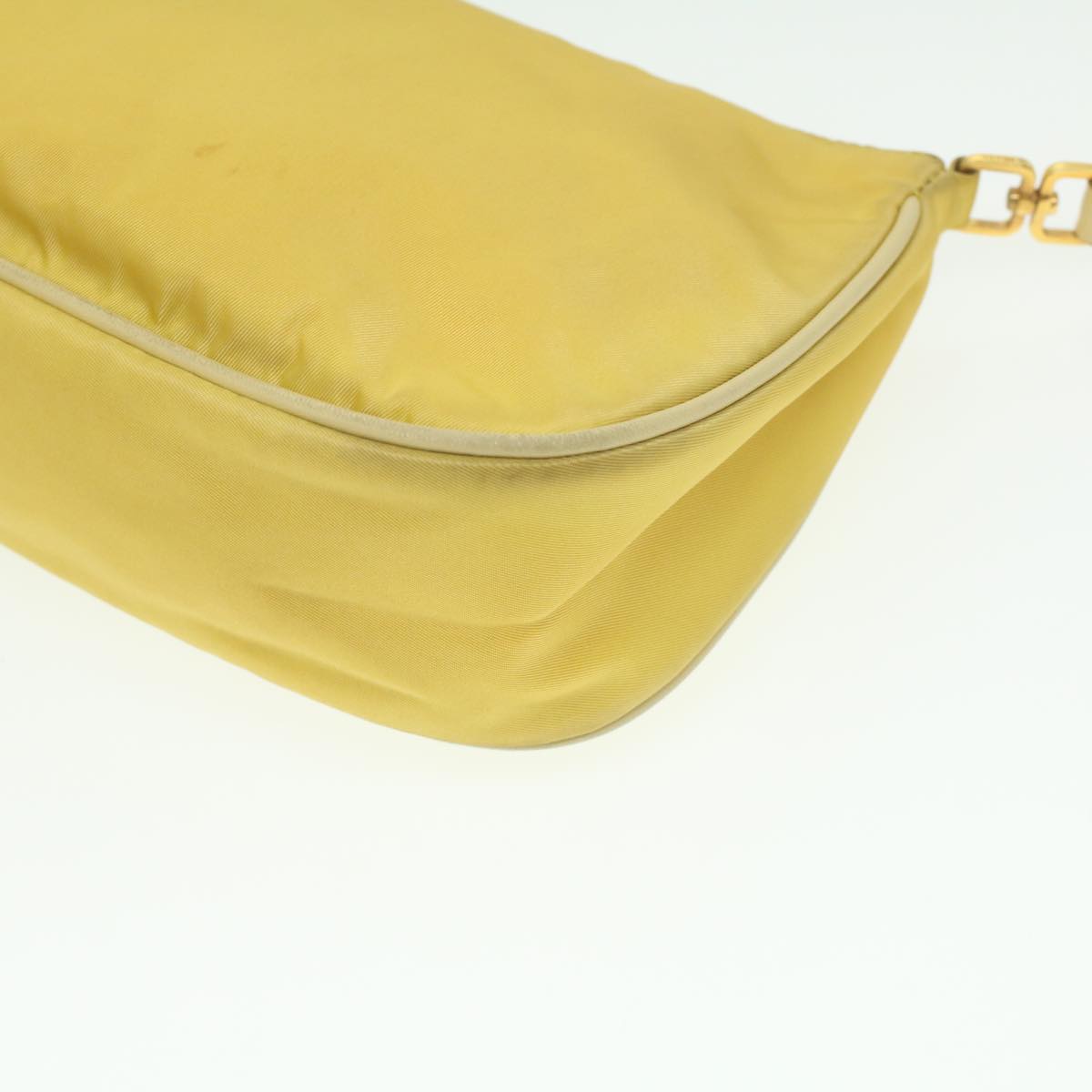 PRADA Accessory Pouch Nylon Yellow  36220