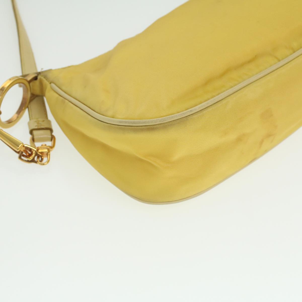 PRADA Accessory Pouch Nylon Yellow  36220