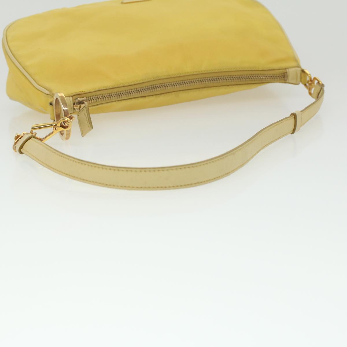 PRADA Accessory Pouch Nylon Yellow  36220