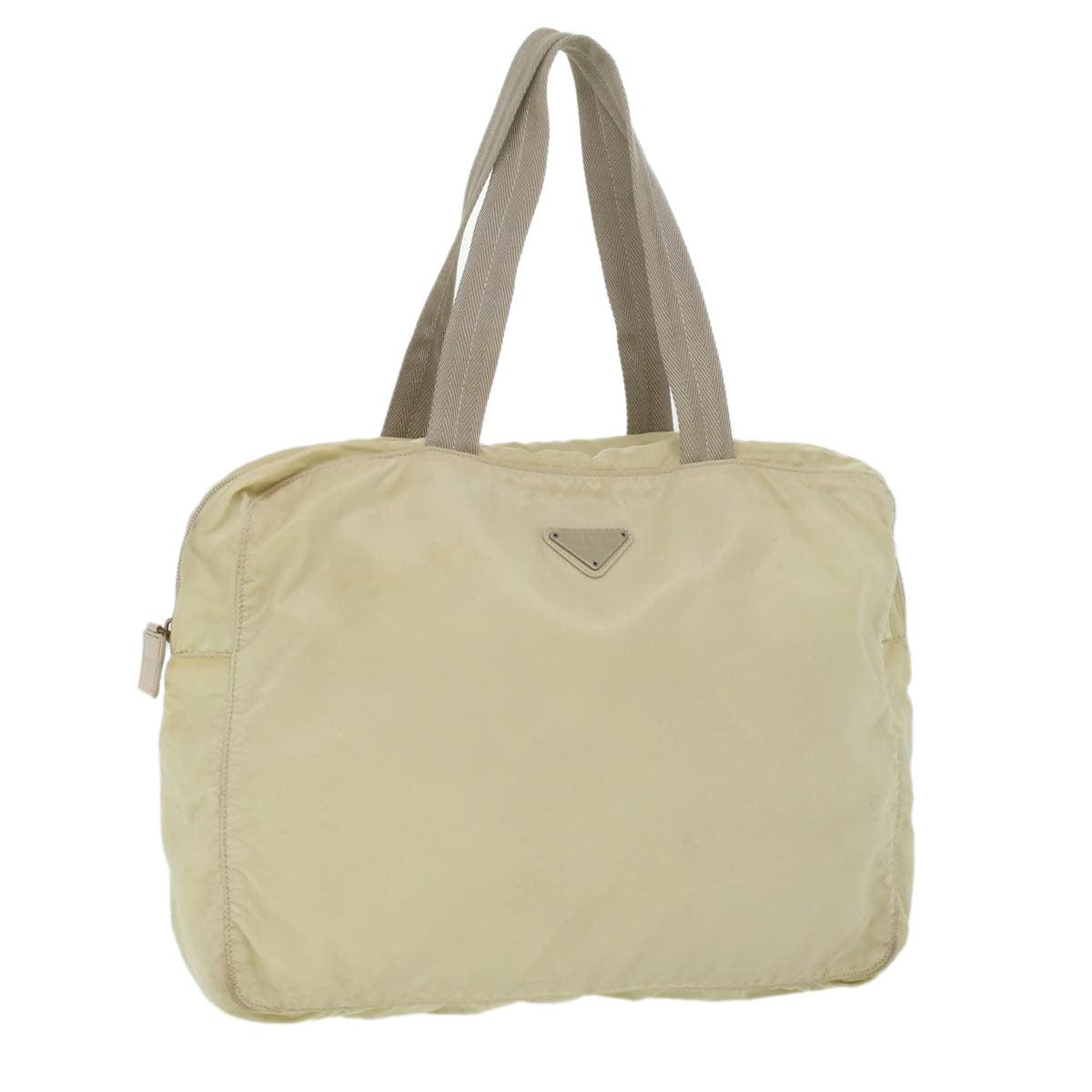 PRADA Hand Bag Nylon Beige  36234