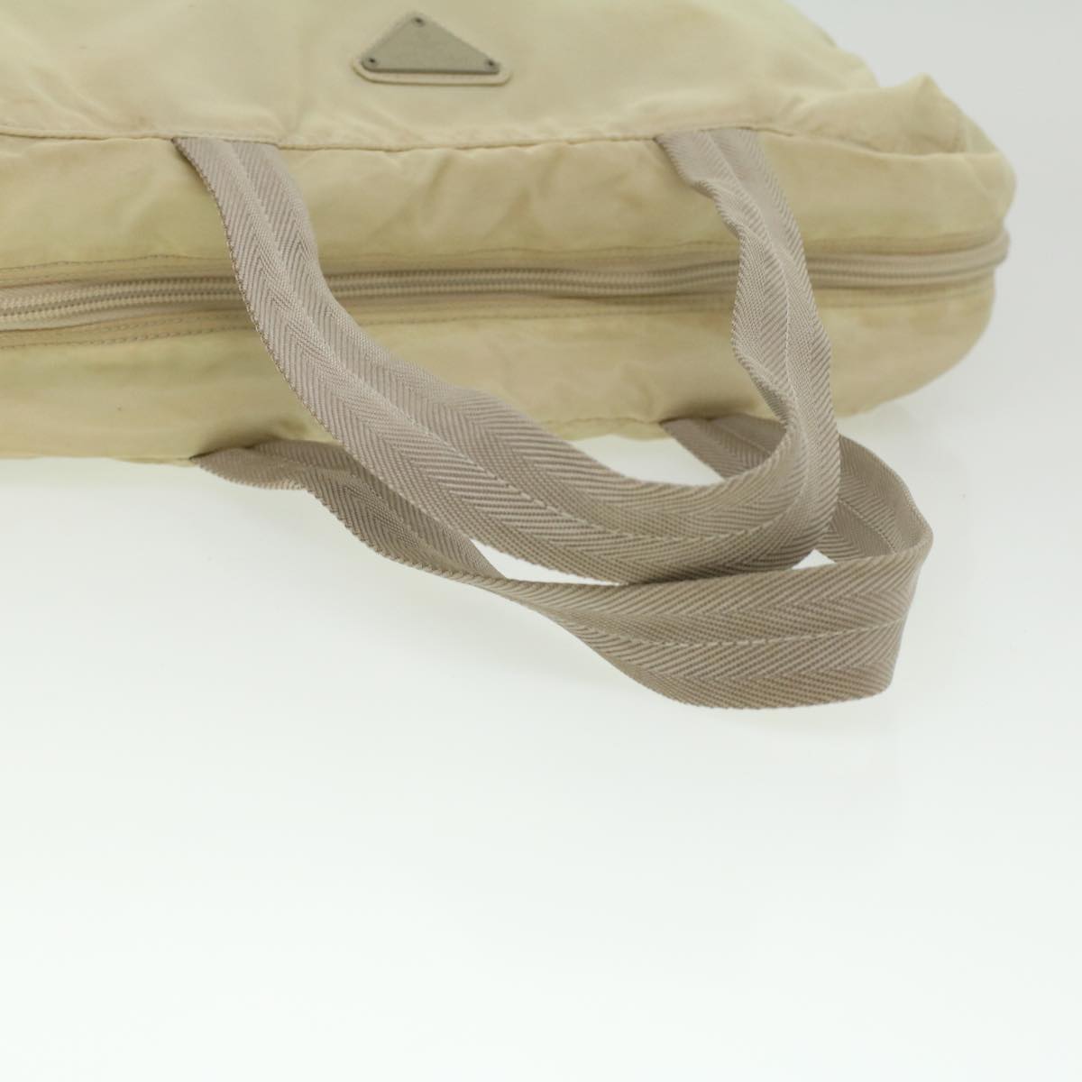 PRADA Hand Bag Nylon Beige  36234