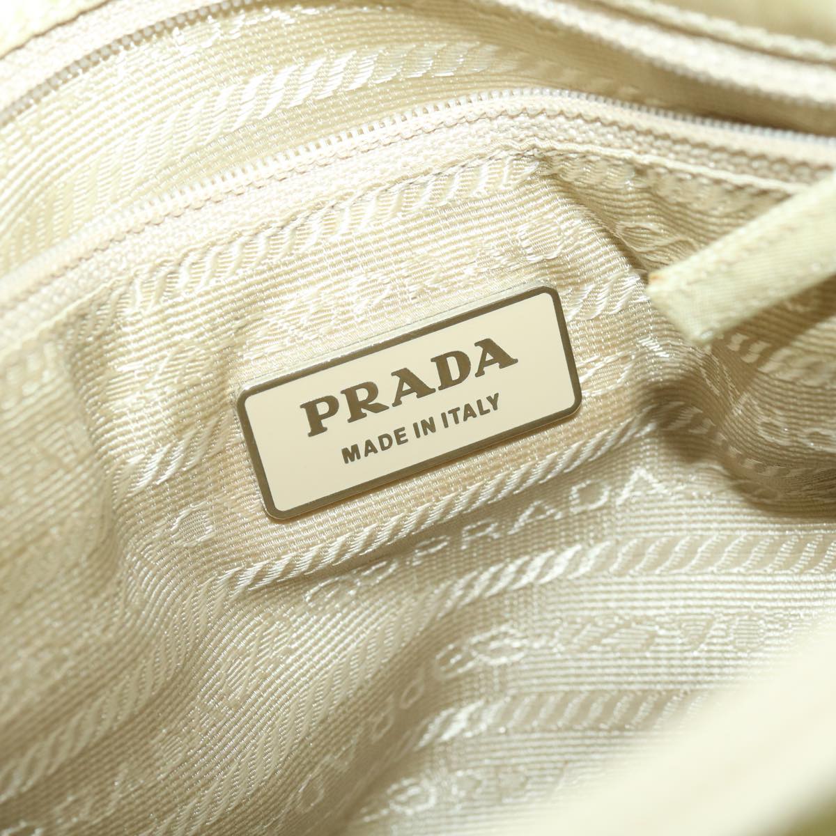 PRADA Hand Bag Nylon Khaki  36416