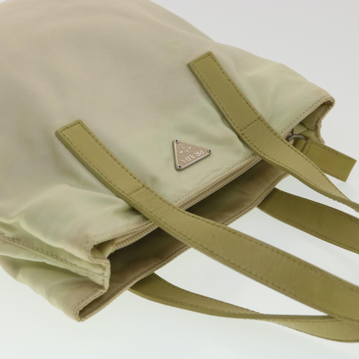 PRADA Hand Bag Nylon Khaki  36416