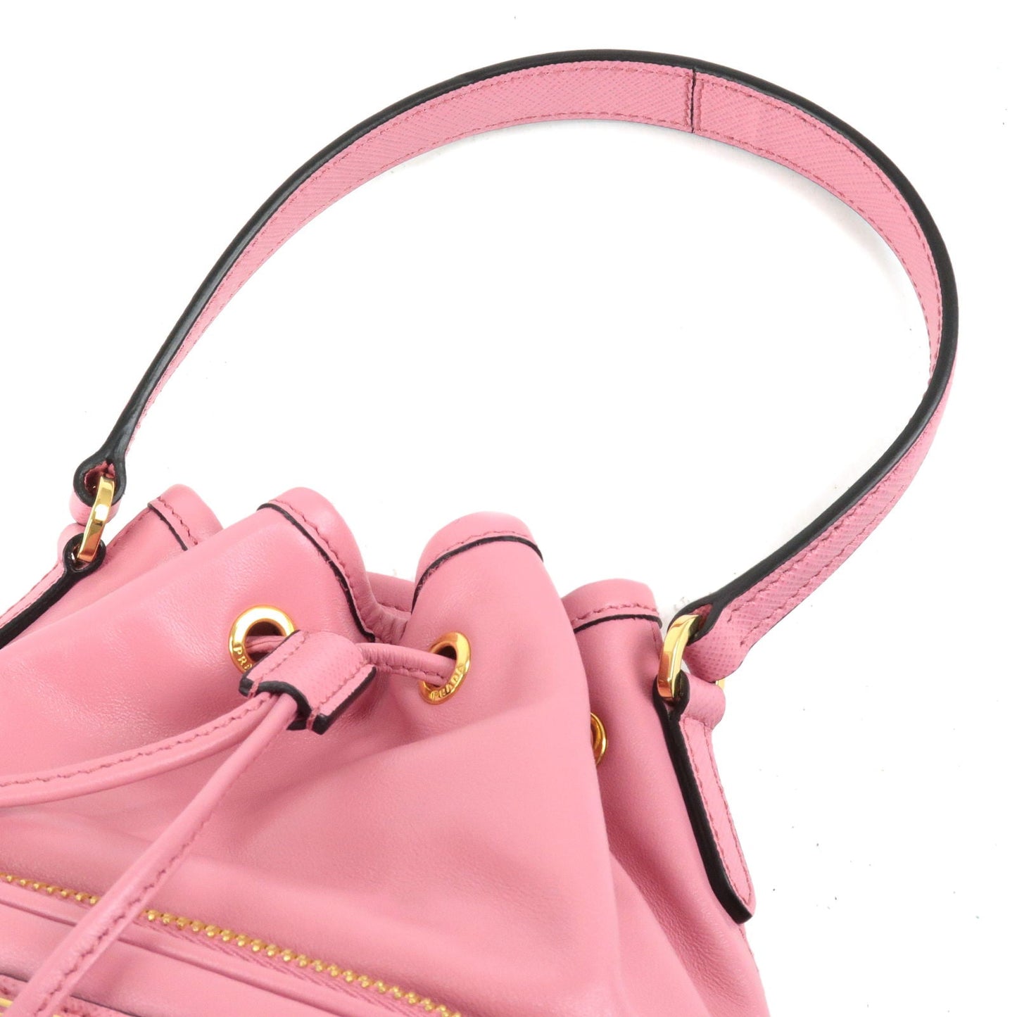 Prada Leather 2Way Bag Hand Bag Shoulder Bag Pink 1BH038