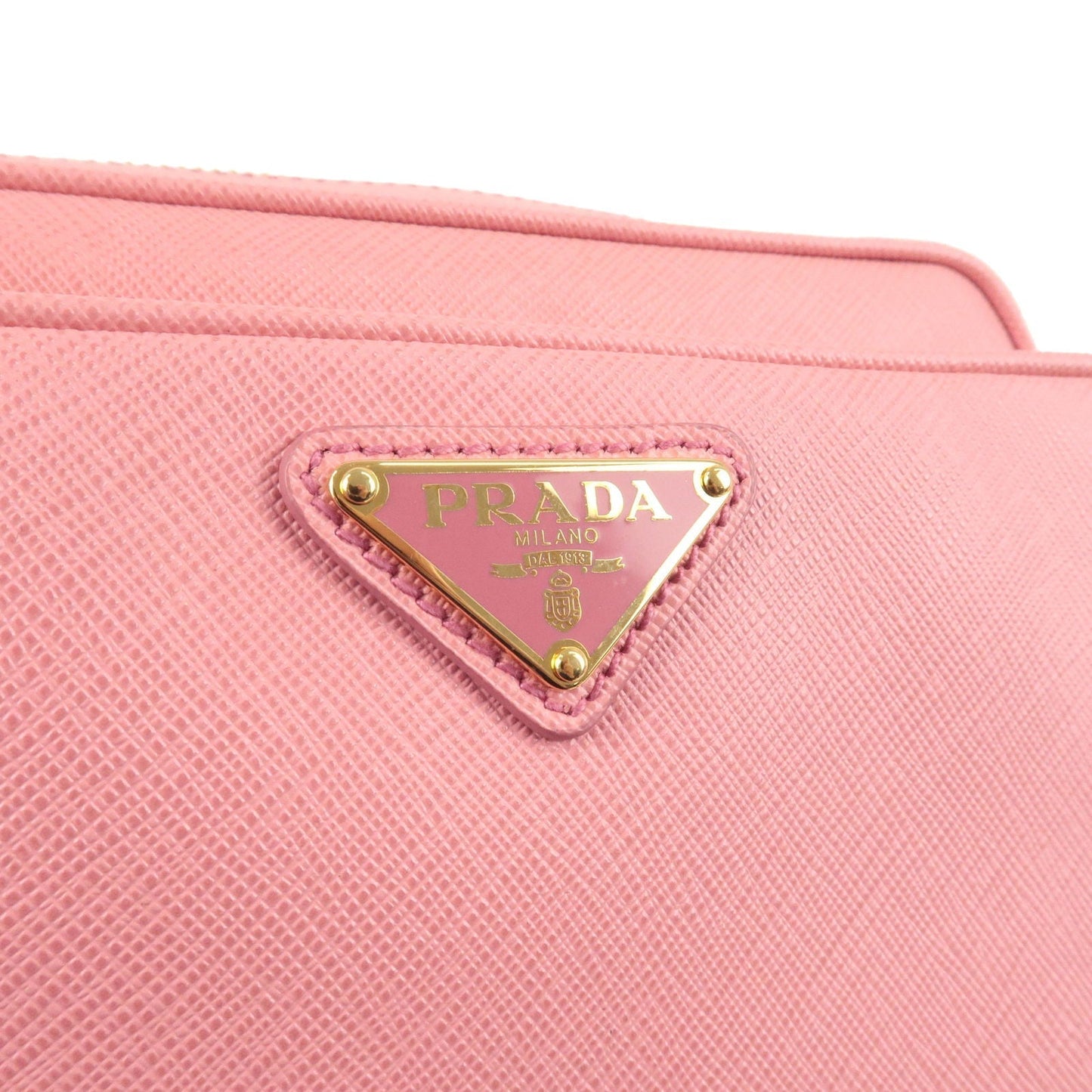 Prada Logo Nylon Leather Crossbody Shoulder Bag Pink BT1010