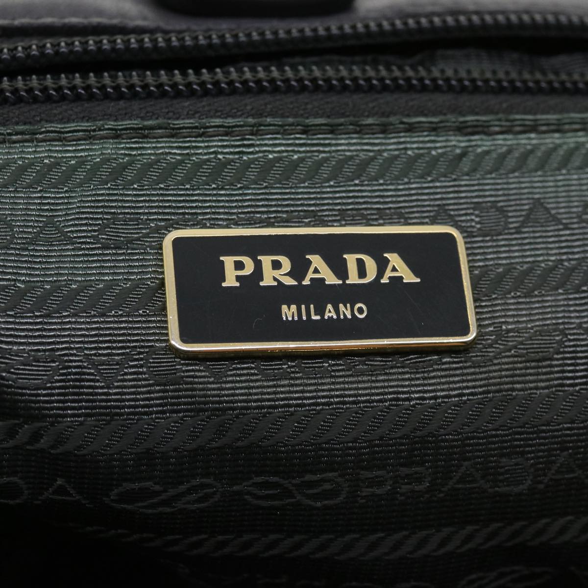 PRADA Hand Bag Nylon Gray  36632