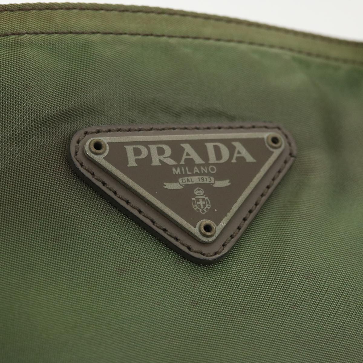 PRADA Shoulder Bag Nylon Khaki  36647