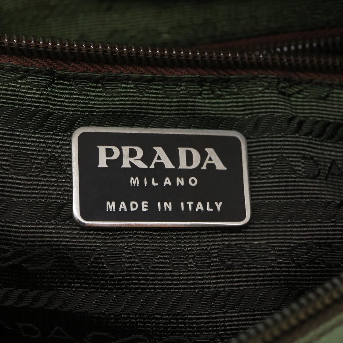 PRADA Shoulder Bag Nylon Khaki  36647