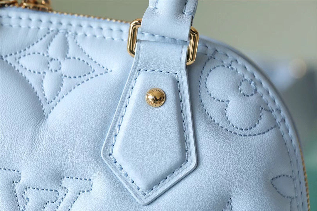LV Alma BB Bag Handbags, Shoulder and Cross Body Bags For Women In Bleu Glacier Blue 9.6in/25cm LV M59822
