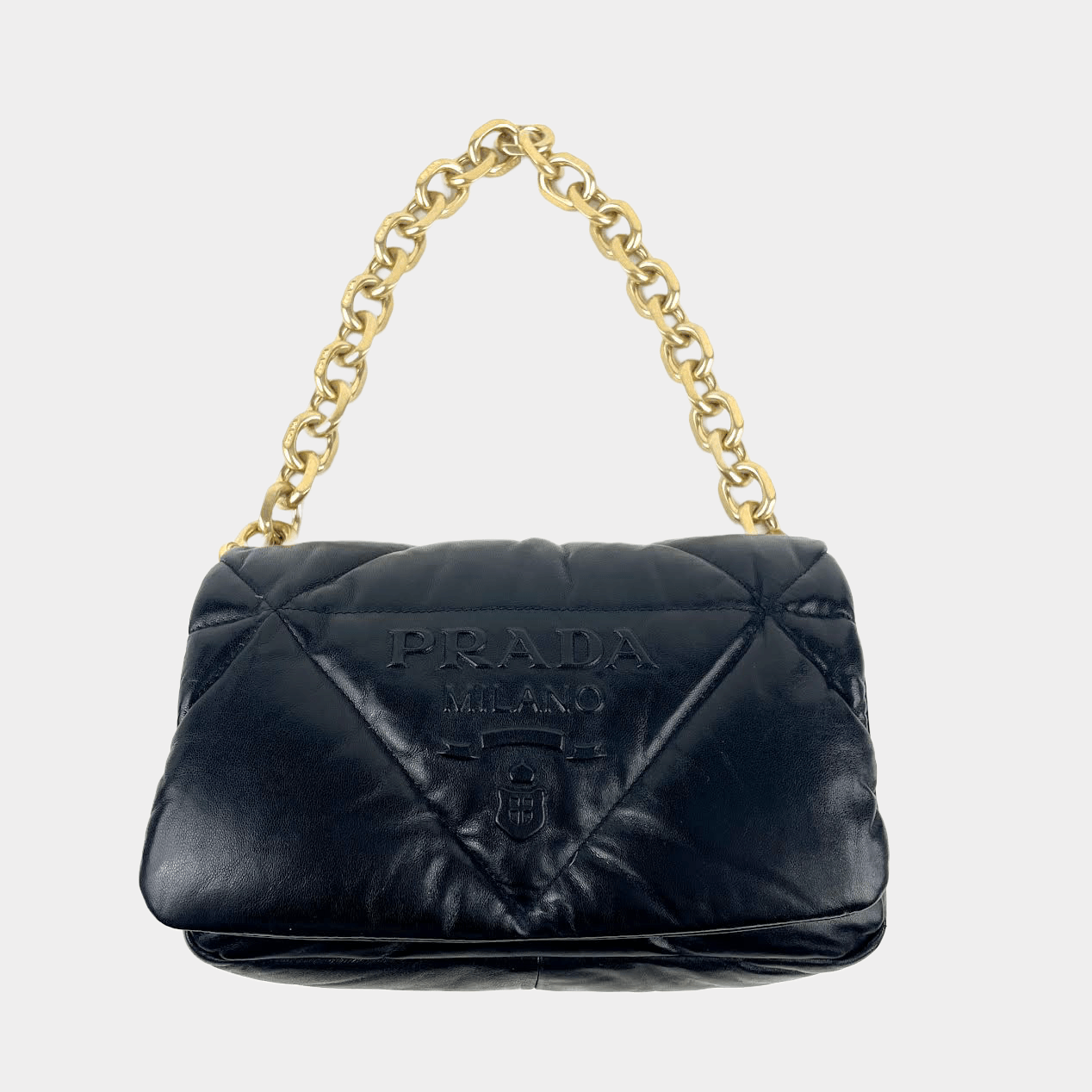 PRADA Padded Nappa Leather Shoulder Bag