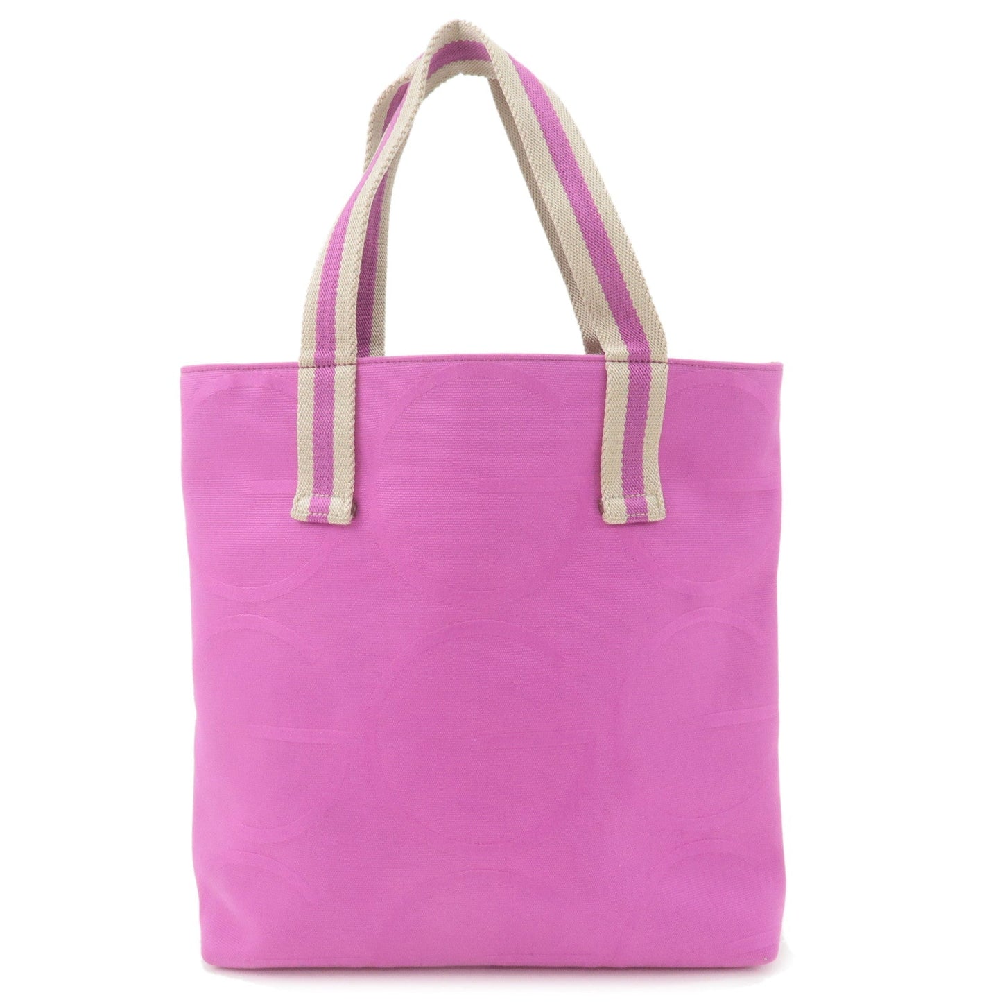 GUCCI Sherry Canvas Leather Tote Bag Hand Bag Pink 140691