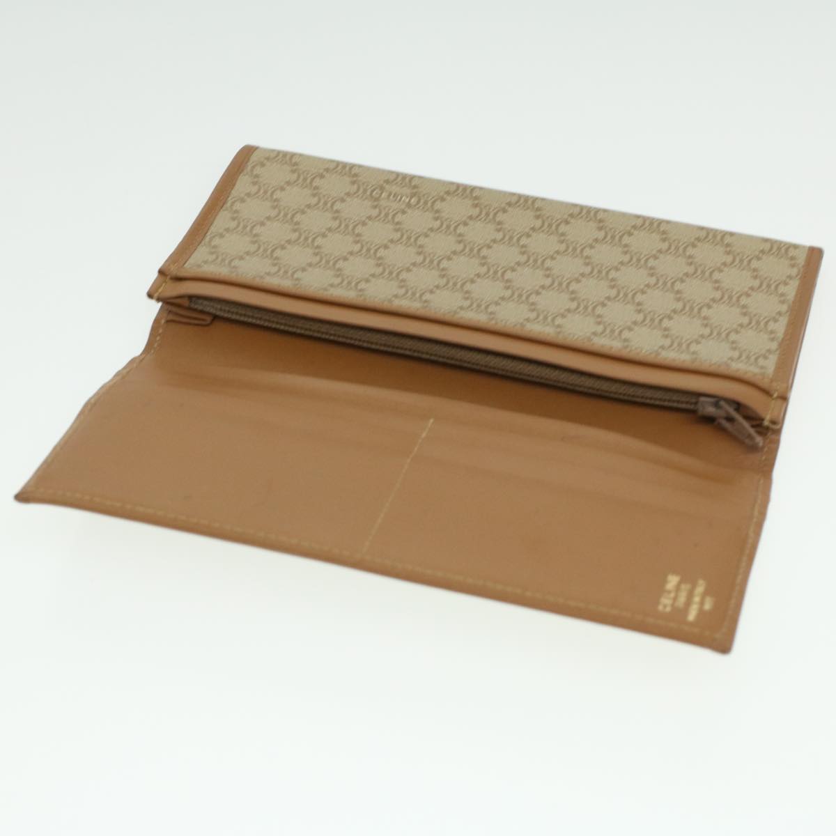 Celine Macadam Canvas Wallet PVC Leather 3Set Brown Beige  36792