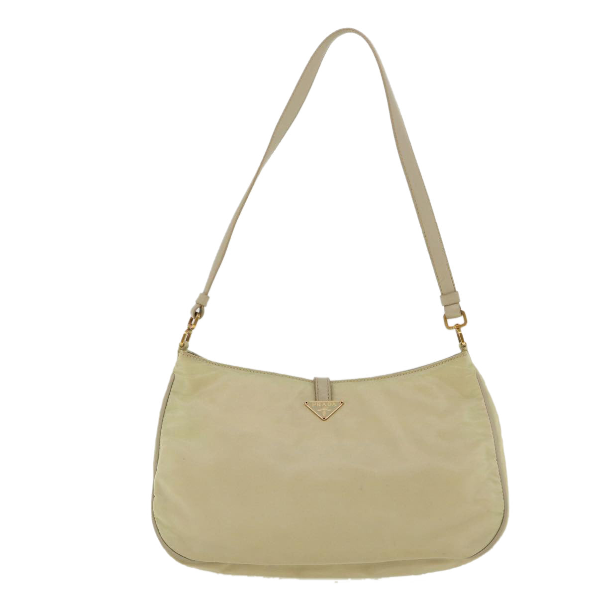 PRADA Accessory Pouch Nylon Beige  36984