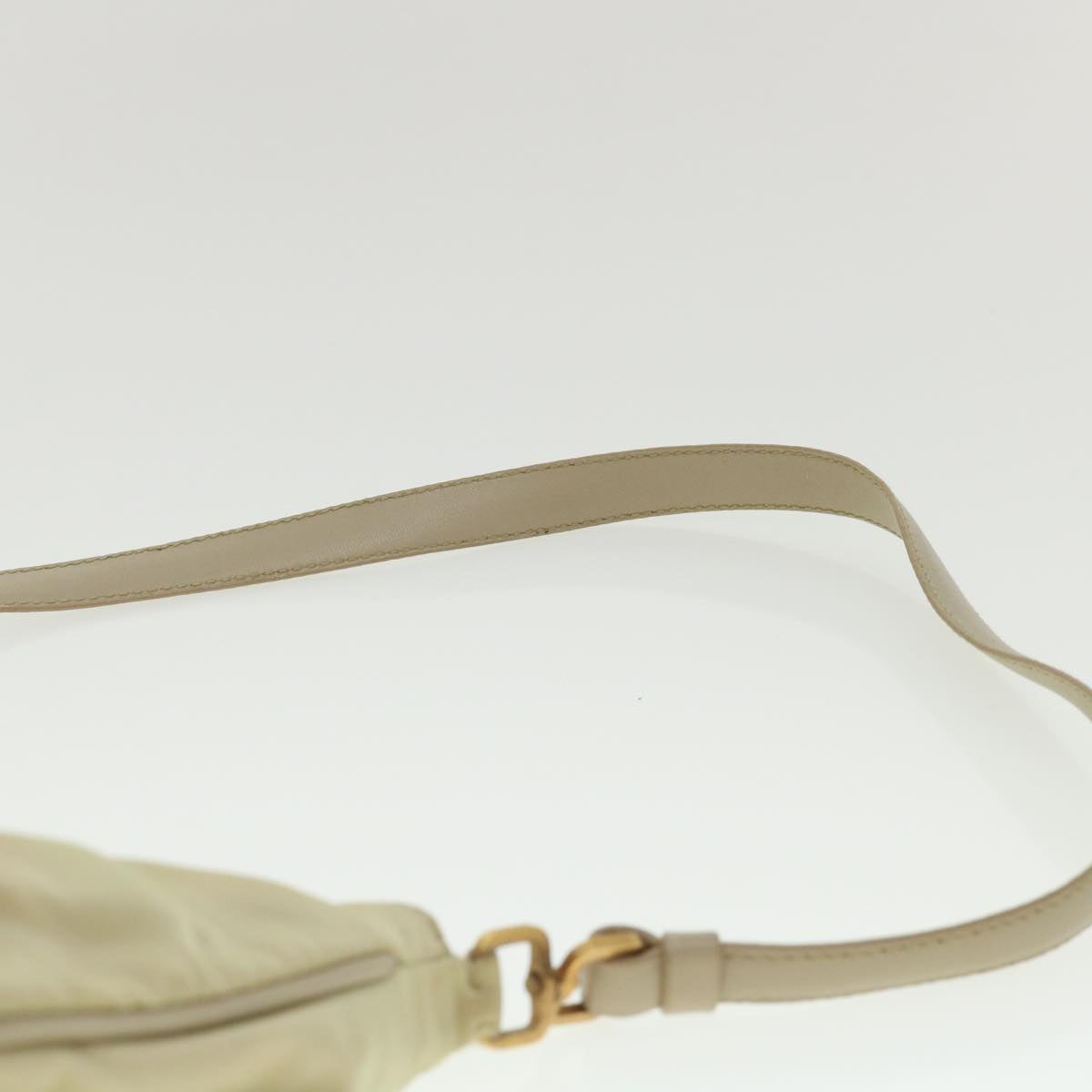 PRADA Accessory Pouch Nylon Beige  36984