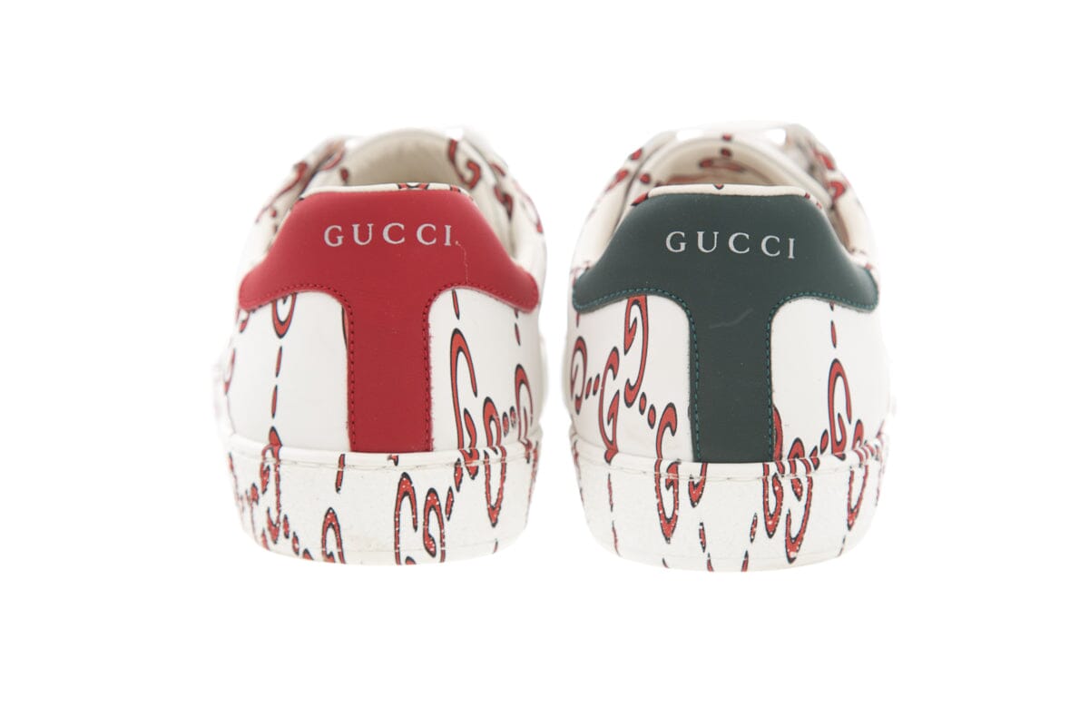 Gucci Ace GG White & Red Sneakers SZ 7.5