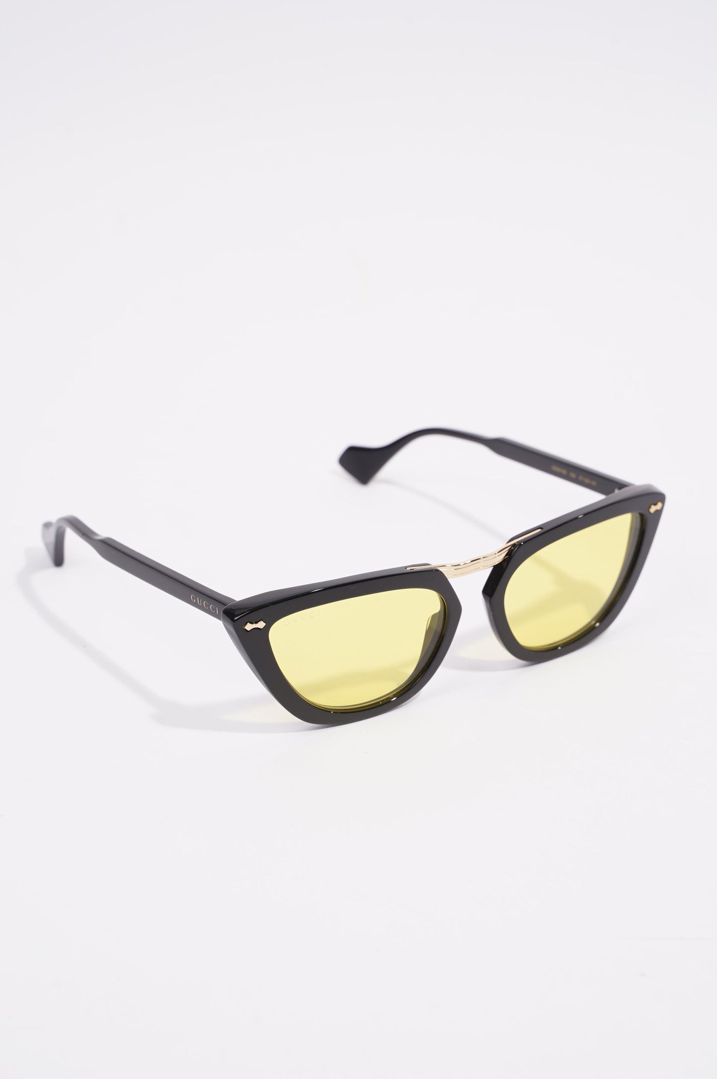 Gucci Womens GG0616S Sunglasses Black / Yellow 140