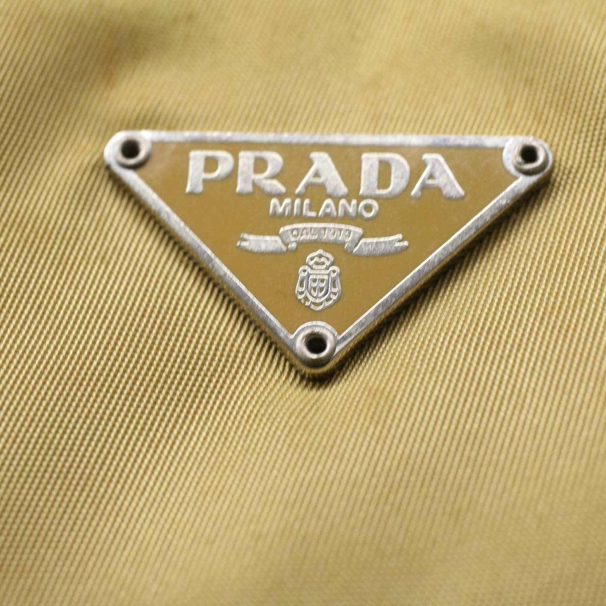 PRADA Accessory Pouch Nylon Khaki  37012