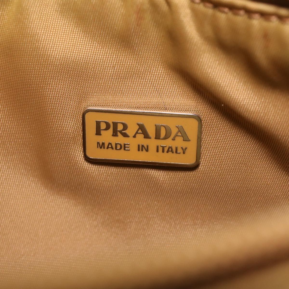 PRADA Accessory Pouch Nylon Khaki  37012