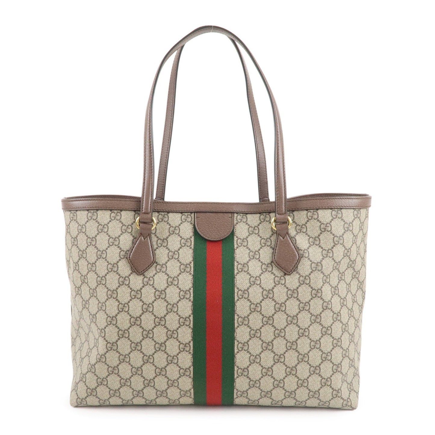 GUCCI Ophidia GG Supreme Leather Tote Bag Beige Brown 631685