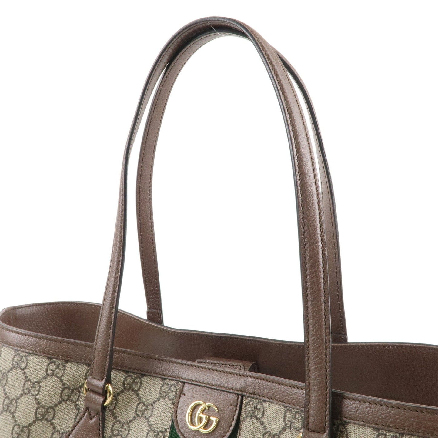 GUCCI Ophidia GG Supreme Leather Tote Bag Beige Brown 631685