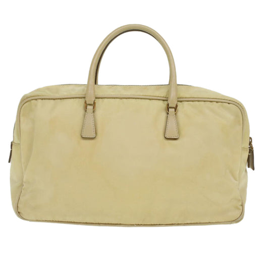 PRADA Hand Bag Nylon Beige  37133