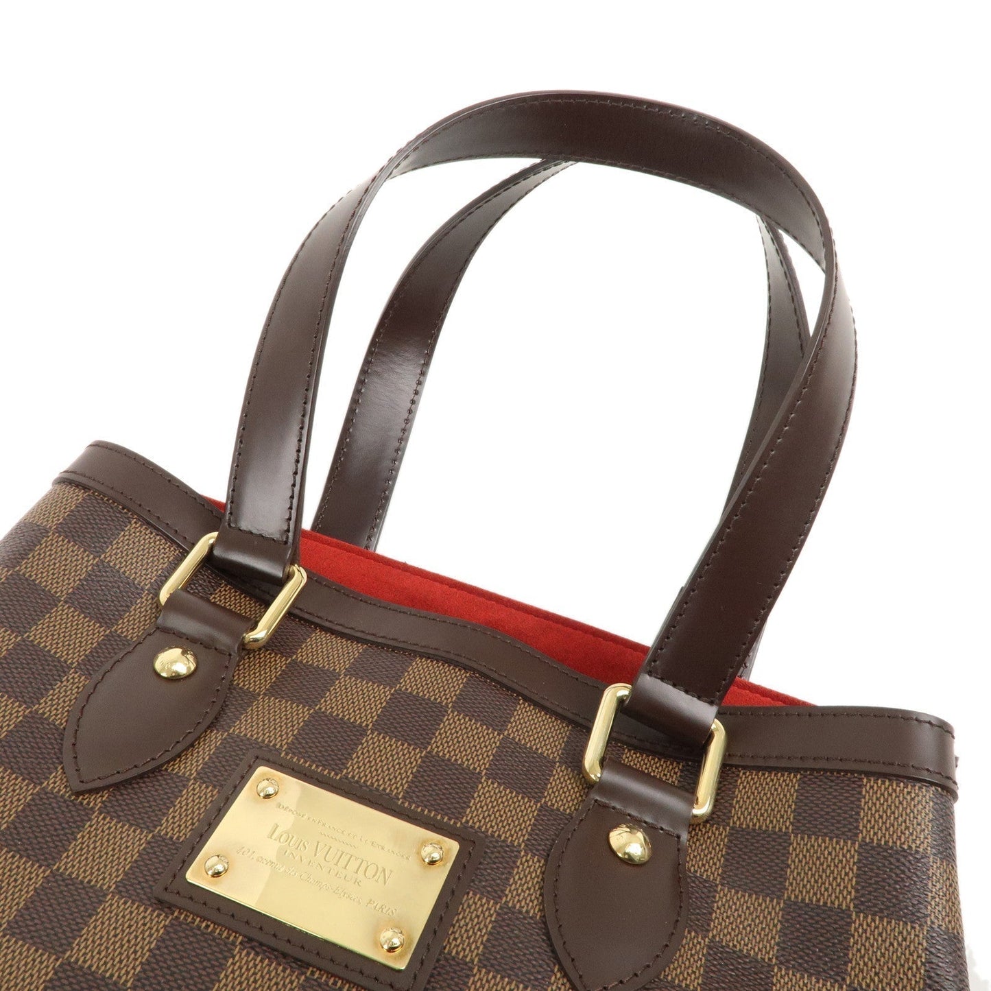 Louis Vuitton Damier Ebene Hampstead PM Hand Bag Tote Bag N51205