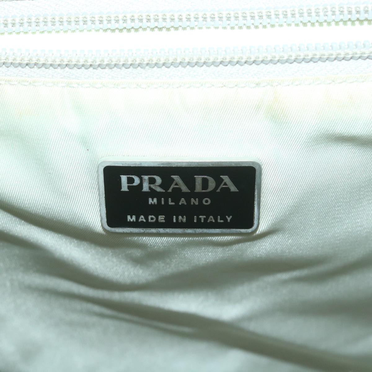 PRADA Hand Bag Nylon Gray  37367