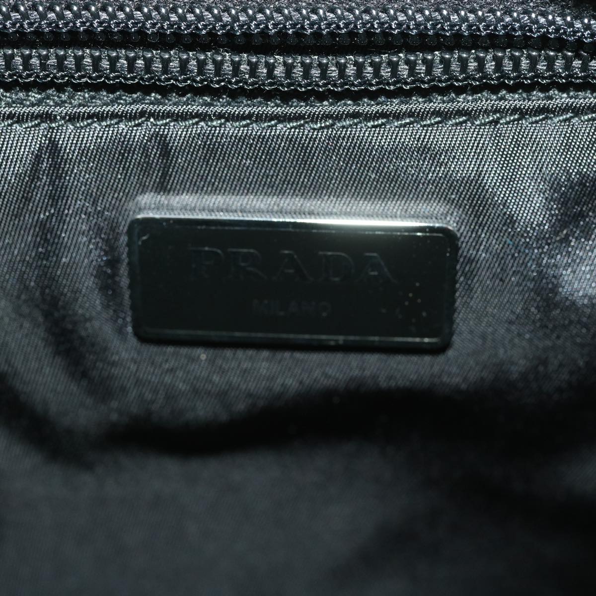 PRADA Clutch Bag Nylon Black  37477