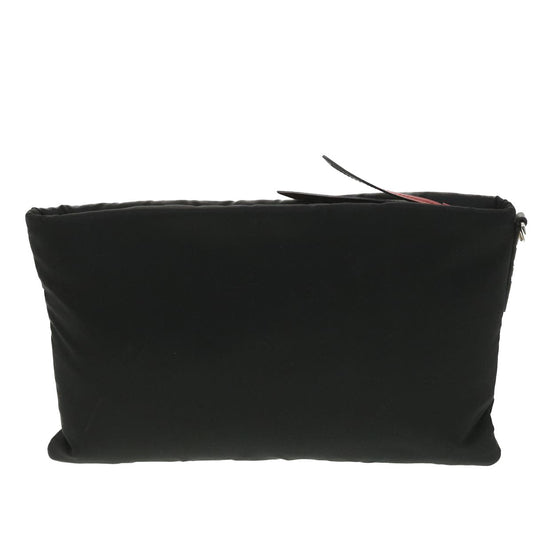 PRADA Clutch Bag Nylon Black  37477